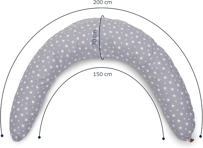 Niimo XXL Pregnancy Pillow & Baby Feeding Pillow - 2022 Double Platinum Winning Maternity Pillow, 100% Cotton Pregnancy Pillow Cover, Machine-Washable, Pregnancy Must Haves