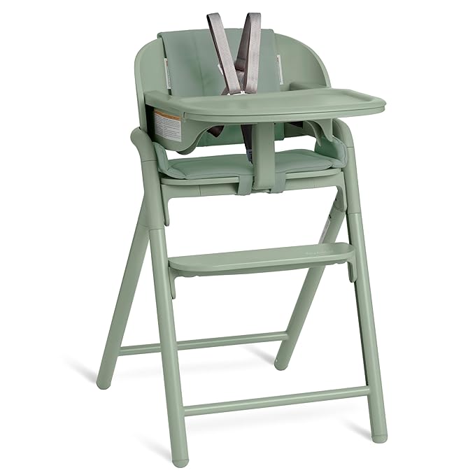 Evolur Step and Savor Baby High Chair, Converts to Adult Stool, 5 Position Adjustable Height and Footrest Positions Portable High Chair, Removable Tray, Easy to Clean and Removable Cushion