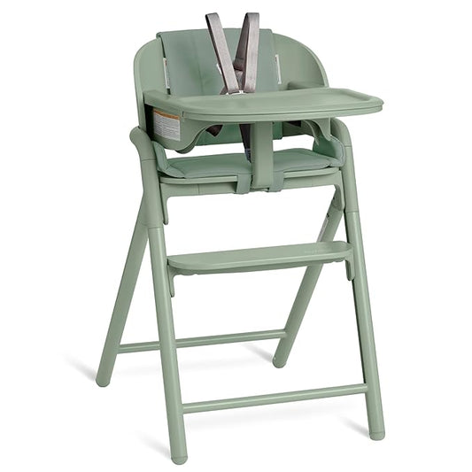 Evolur Step and Savor Baby High Chair, Converts to Adult Stool, 5 Position Adjustable Height and Footrest Positions Portable High Chair, Removable Tray, Easy to Clean and Removable Cushion