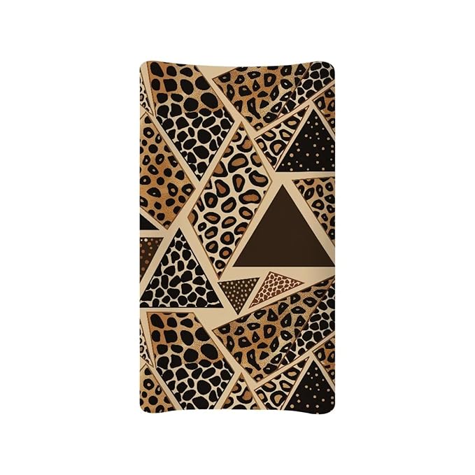Leopard Print Diaper Changing Pad Cover Breathable Baby Changing Pad Cover Brown Changing Pad Cover Boy Soft 32''*16''Nursery Changing & Dressing Furniture