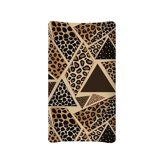Leopard Print Diaper Changing Pad Cover Breathable Baby Changing Pad Cover Brown Changing Pad Cover Boy Soft 32''*16''Nursery Changing & Dressing Furniture