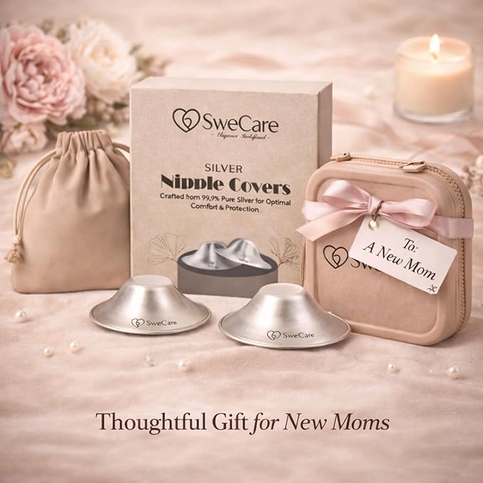 999 Silver Nursing Cups, Silver Nipple Covers Breastfeeding,