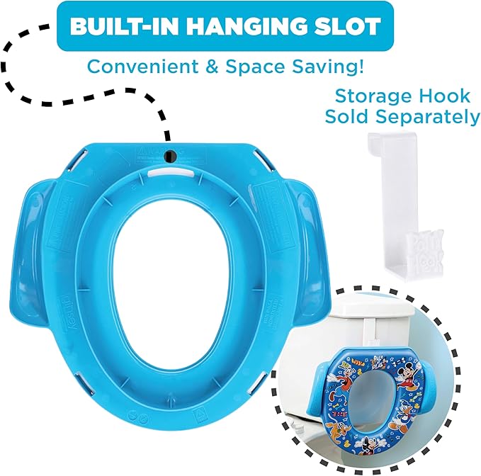 Disney Mickey Mouse "Pals at Play" Soft Potty Seat and Potty Training Seat - Soft Cushion, Baby Potty Training, Safe, Easy to Clean