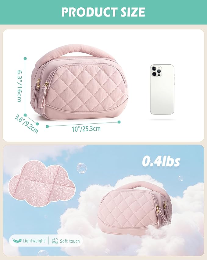 Wearable Breast Pump Bag Compatible with Momcozy, Medela and Eufy Pumps, Portable Pumping Bag with Handle for Work, Travel, and Family Use, Pink