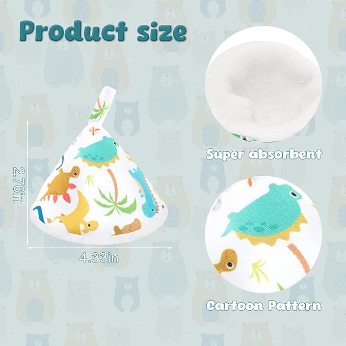 6 Pcs Pee Covers for Baby Boys, Reusable Flannel Peepeeteepe Baby Boy with Hanging Loop, Strong Absorbent Pee Shield Pee Tent for Diaper Changes(6Pcs-Animal)