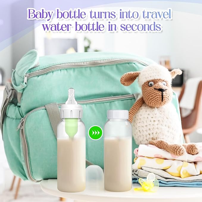 10pcs Narrow Baby Bottle Caps Compatible with Dr Brown's, Medela, Ameda Bottles Travel and Storage Baby Bottle Lids for Natural Flow and Options Natural Flow Cap Replace for Narrow-Neck Bottle (White)