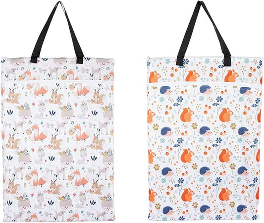 2 Pack Large Hanging Wet Bags Laundry Pail Bags Cloth Diapers Reusable