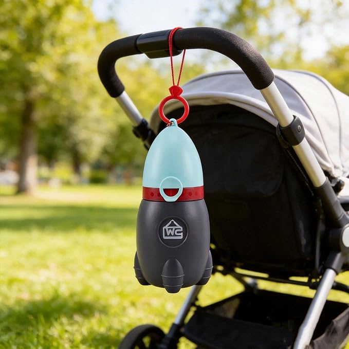 Toddler Portable Potty-Lightweight & Leak-Proof Design for Car, Camping, and Road Trips | Fun Rocket Shape Encourages Potty Training | Easy to Carry and Clean for On-the-Go Families