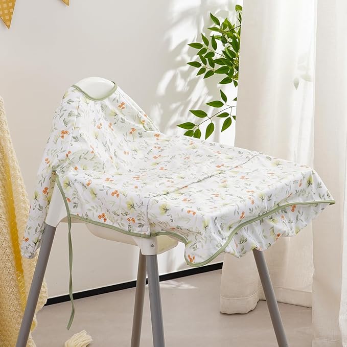 2-Pack Long Sleeve Baby Bib,Coverall Baby Bibs for Eating,Waterproof,Attaches to Highchair&Table,Ages 1 to 3 Years
