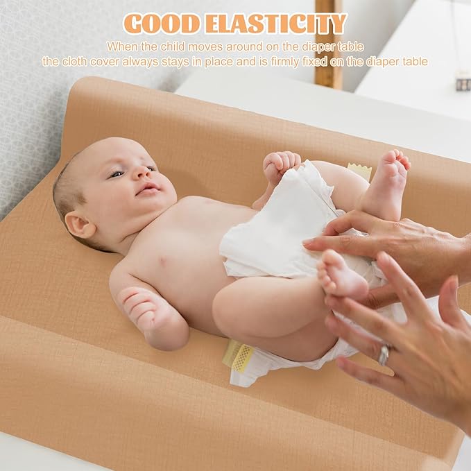 2 Pcs Changing Pad Cover, Soft Changing Pad Sheets, Changing Table Pad Cover, Cotton Fitted Diaper Changing Table Cover Set, Baby Diaper Change Table Pad Covers, 32x16x3.15in (Style 2)