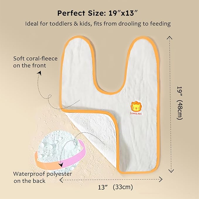 Bibs Set Large Toddler Bibs Ultra Soft & Absorbent,Pullover Baby Bibs for Drooling Feeding