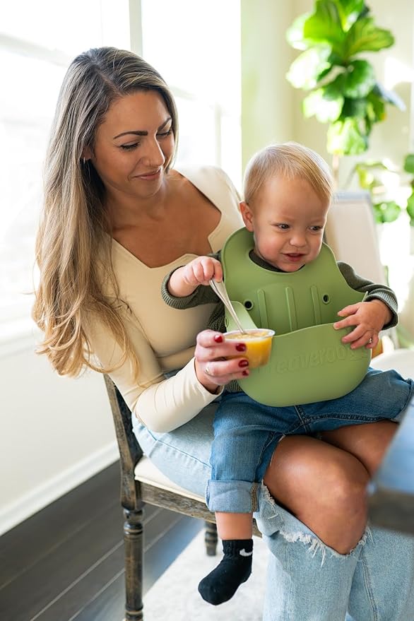 Silicone Vomit Bib, America's ONLY Safety Compliant Silicone Vomit bib, XL Bucket Design to Catch Vomit and other messes *Patented*
