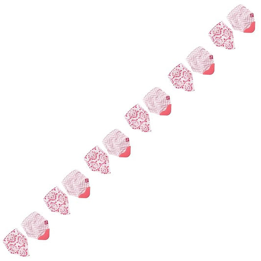 Hudson Baby Unisex Baby Cotton Bandana Bibs, Pink Ikat 12-Pack, One Size