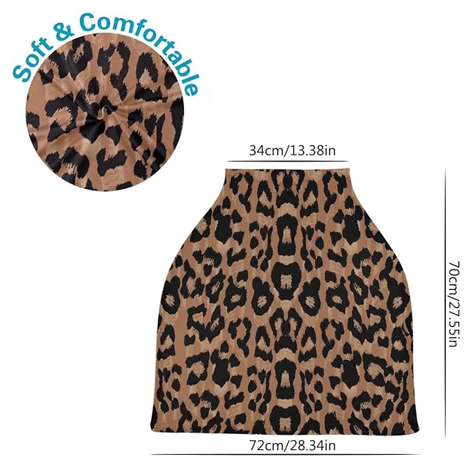 Breastfeeding Nursing Cover Baby Car Seat Canopy Cart Cover Cheeteh Leopard Print Blanket Stroller Poncho Cover