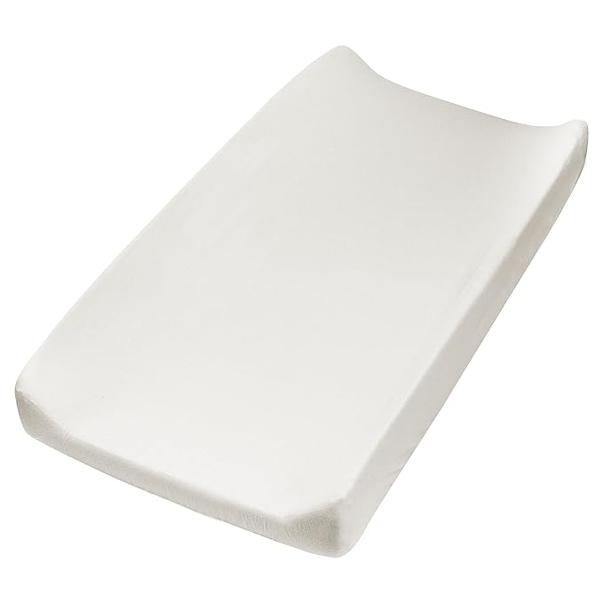 HonestBaby Girls Organic Cotton Changing Pad Cover, Sugar Swizzle, One Size