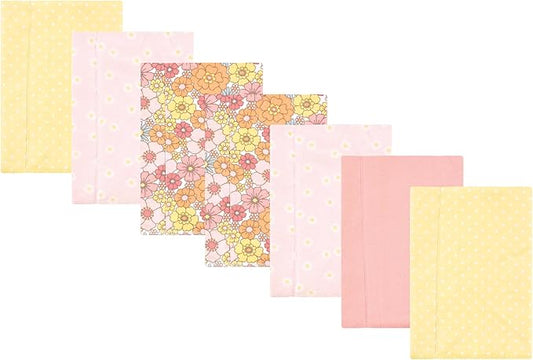 Luvable Friends Hudson Baby Flannel Burp Cloths 7pk, Floral Bliss