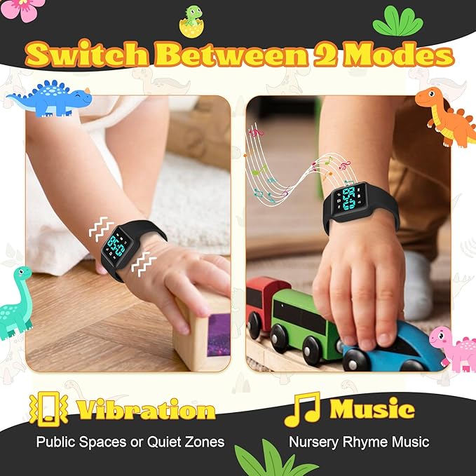 Toddler Potty Training Set – Potty Training Watch with Musical/Vibration Countdown Alerts, Fun Board Book, Progress Chart & Reward Stickers – Interactive Potty Training Kit for Kids Ages 2-6