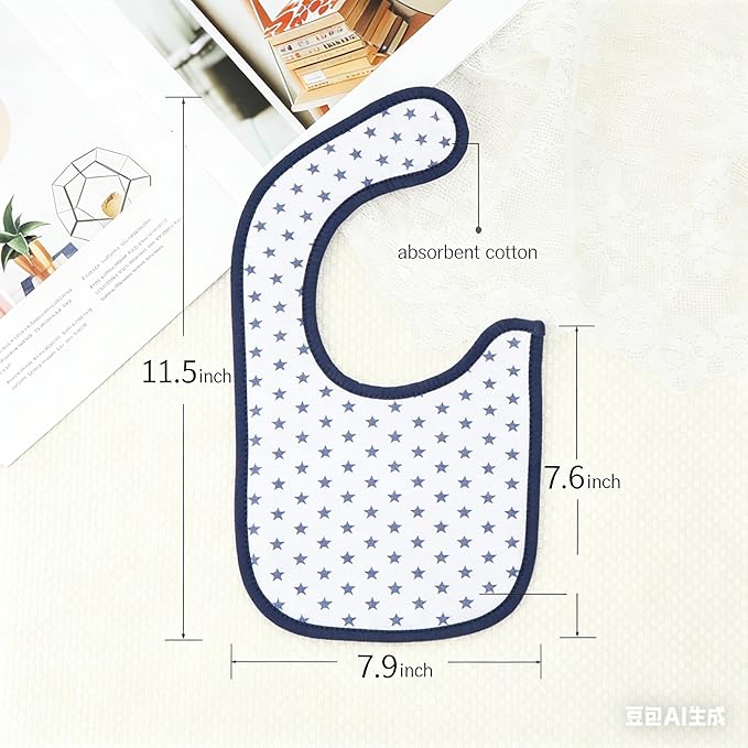 Baby Bibs Soft and Absorbent Organic Cotton Bandana Drool Bibs Set for Boys Girls Newborn 0-36 Months
