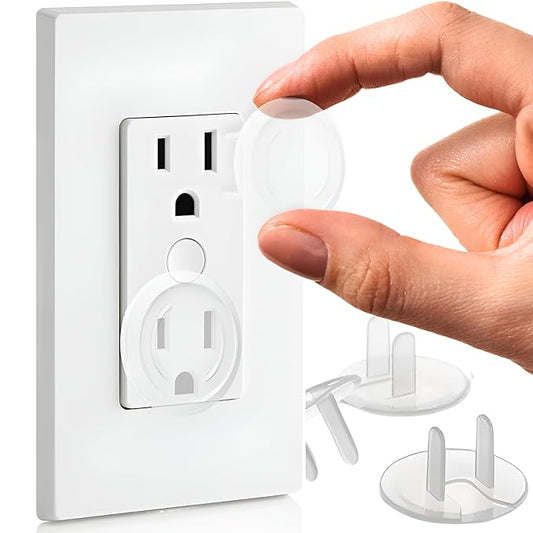 Outlet Cover for Baby proofing – Clear Wall Plug Covers - Childproof Outlet Cover for Electrical Outlets - Simple Installation and Protect Your Babies with Outlet Covers Pack of 50 (Transparent)