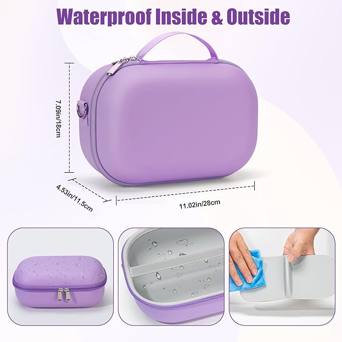 Wearable Breast Pump Bag for Hands-Free Breast Pumps, Hard Breast Pump Case for Momcozy/Willow/eufy/Security/Medela and More, Storage Bag for Pumping Travel Bag/Diaper Bag/Handbag (Purple)