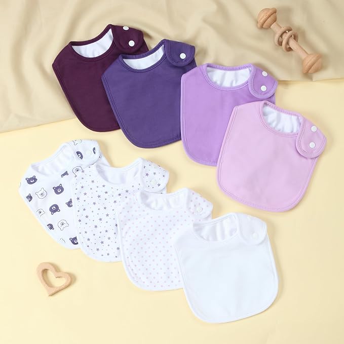 Waterproof Baby Bibs for Boys & Girls Soft and Absorbent Bandana Drool Bibs Set for Infant Newborn 0-12 Months