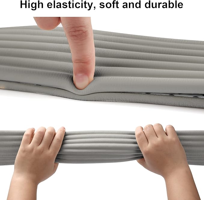 Upgraded Baby Proofing Edge Corner Protector, 16.4ft Edge Guards Padding with 3M Adhesive, Extra-Wide Soft Rubber Foam Padding, Furniture,Sharp Edge Safety Corner Edge Bumper Guard-Gray