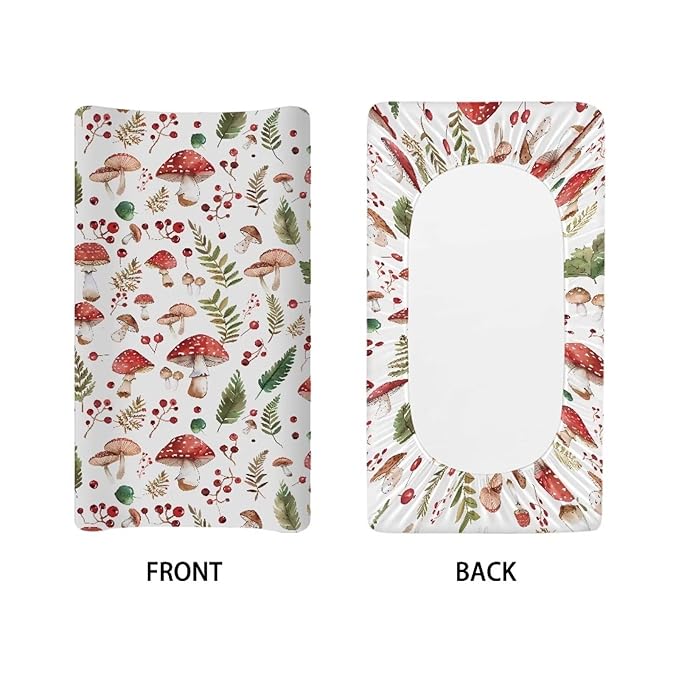 Mushrooms Baby Changing Pad Cover Leaf Diaper Changing Table Covers Toddler Changing Table Sheets Baby Changing Pads Mat Newborn Infant