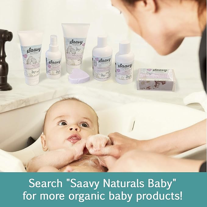 2 PACK-Saavy Naturals Baby Diaper Cream | Organic Diaper Rash Ointment for Infant with Zinc Oxide, Arnica & Aloe | Baby Shower Gifts | 2.5oz Unscented