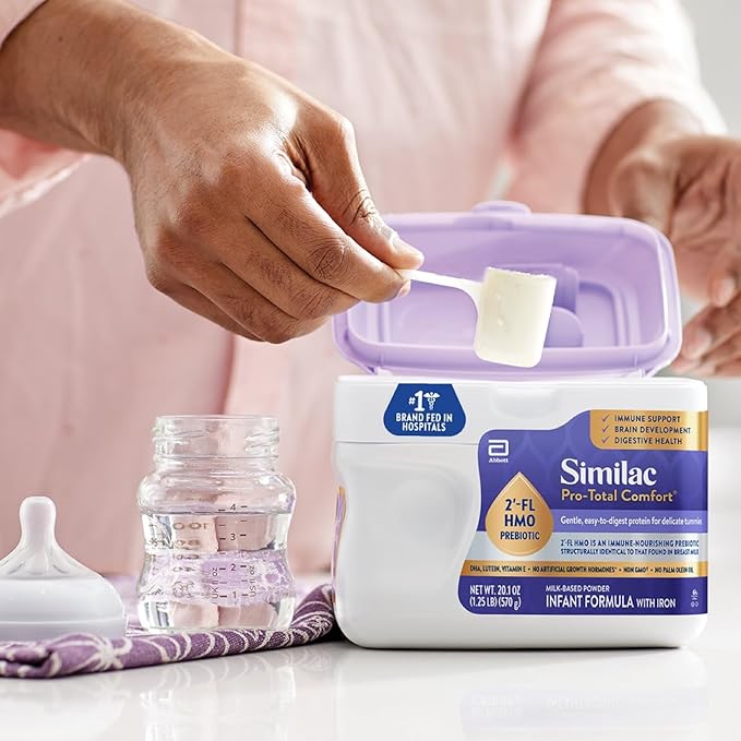Similac Pro-Total Comfort Infant Formula With Iron, Gentle, Easy-to-Digest Formula, Has 2'-FL HMO for Immune Support, Non-GMO, Baby Formula Powder, 20.1-oz Tub