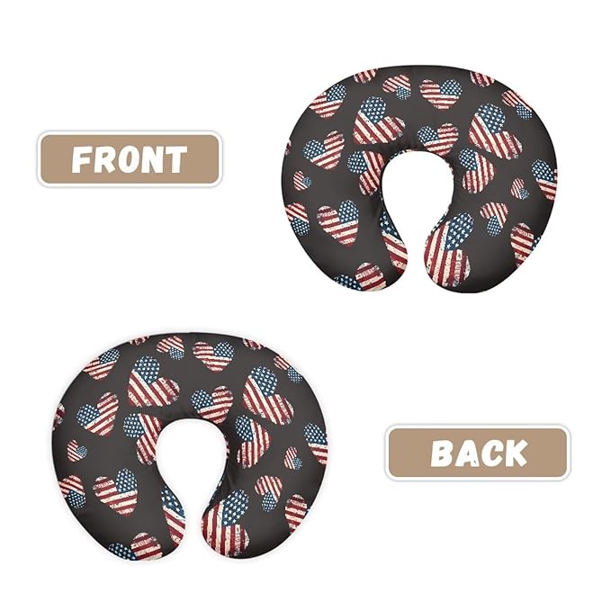 America Flag Nursing Pillow Cover Heart Shape Flags Fits The Original Support for Breastfeeding, July 4th Bottle Feeding Slipcover for Breastfeeding Pillows