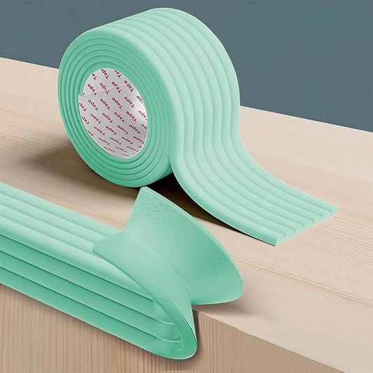 Baby Proofing Edge Corner Protector,Edges with Furniture Desk Edge Cushion& Edge Safety Bumpers,Corner Protector for Baby,Soft Rubber Foam Guard,6.5ft Light Green