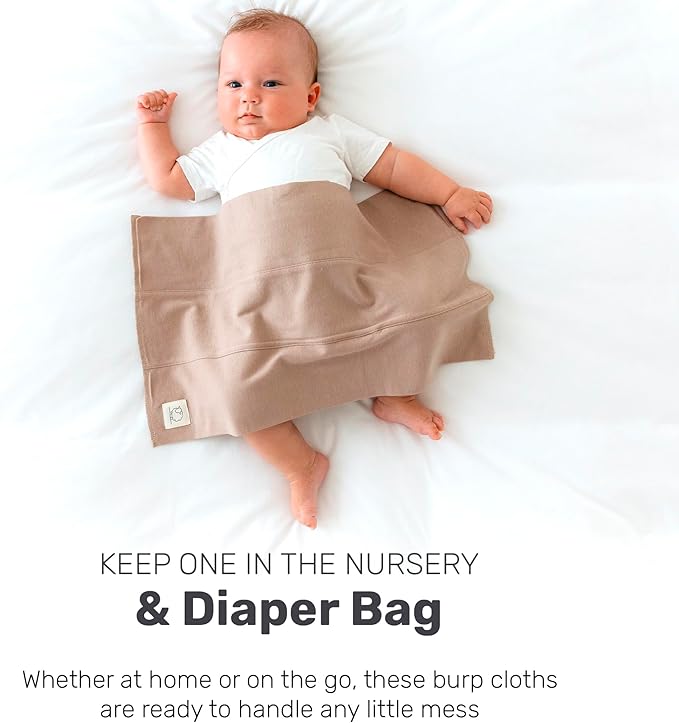 Snug Baby Cotton Burp Cloths, Absorbent, Lightweight, and Gentle Cotton for Mess-Free Moments, Baby Burp Cloths for Boys and Girls An Essential Addition to Every Parent's Diaper Bag