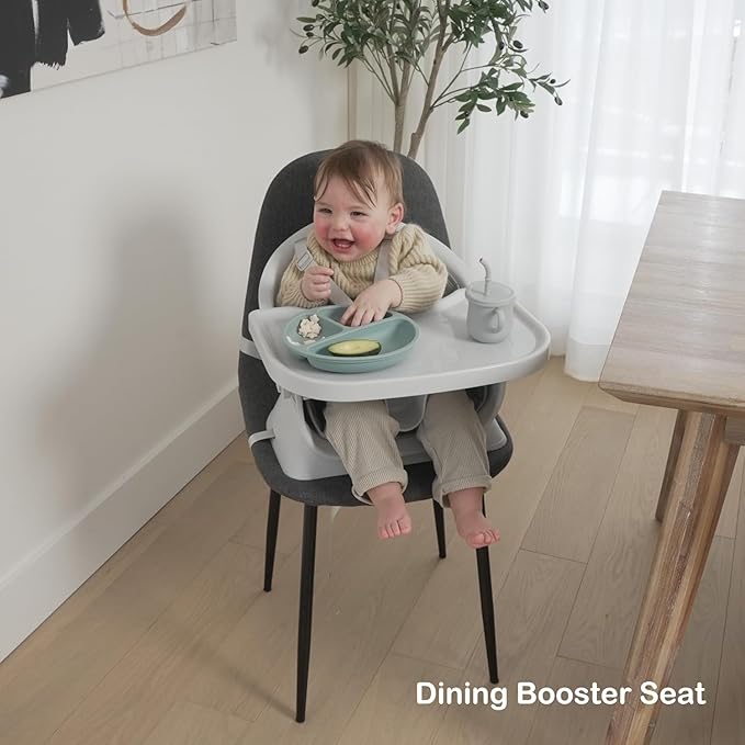 3-in-1 Convertible Wooden High Chair for Babies and Toddlers, Dining Booster Seat, Toddler Chair, Easy to Clean Infant Highchair, Modern Lightweight Design