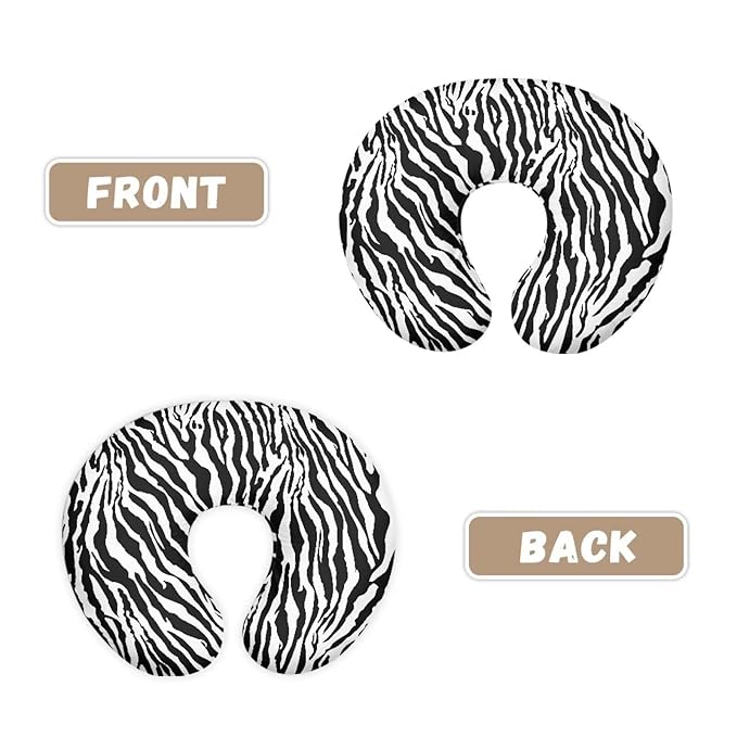 Zebra Stripes Girls Boys Nursing Pillow Cover Breastfeeding Pillow Cover 3D Print Cute and Safety Baby Mom Essentials, 2 Packs