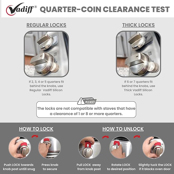 2025-26 Mom's Choice Winner- Gas Stove Knob Locks Thick Gray Silicone Stove Knob Safety Covers for Toddlers Pets - Child Proof Universal Size Knobs - Baby Proofing Protectors for Electric Stoves- 5Pcs
