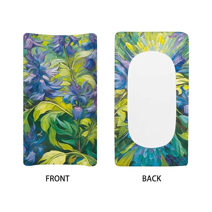 Van Gogh Changing Pad Cover for Baby Girls Boys Oil Painting Comfort Diaper Change Table Pad Covers Soft Breathable Changing Pad Sheets
