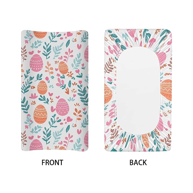 Easter Egg Soft Changing Pad Cover Comfy Infant Newborn Changing Table Covers Diaper Table Change Mat Sheet Cover for Baby Boy Girls