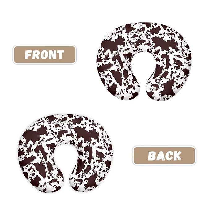 Brown Cow Baby Nursing Pillow Cover Stretchy Breathable Breastfeeding Pillow Cover Easy to Clean Neutral Pillow Cover for Infant Snug
