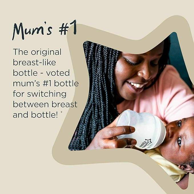 Tommee Tippee Closer to Nature 260 ml/9fl oz Anti-Colic Plus Feeding Bottles ...