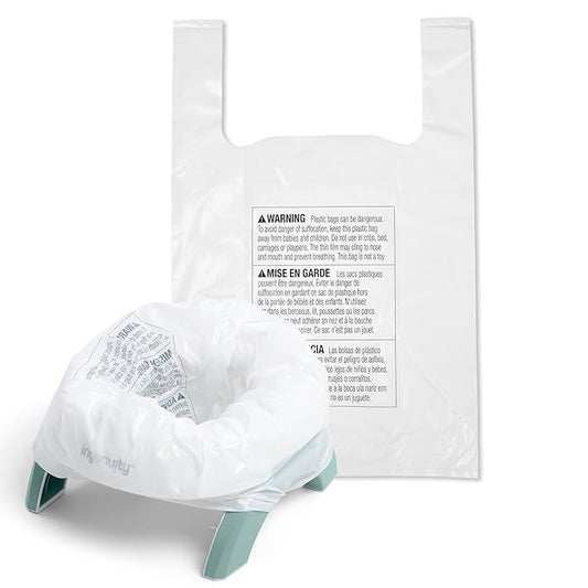 Ingenuity Replacement Potty Liners – 30 Count, Disposable Travel & Home Use, Leak-Proof, Tie-Top Bags for My Travel Potty and More