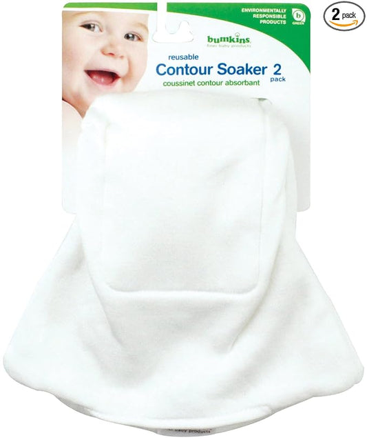 Bumkins Reusable Cloth Contour Soaker, One Size, 2ct
