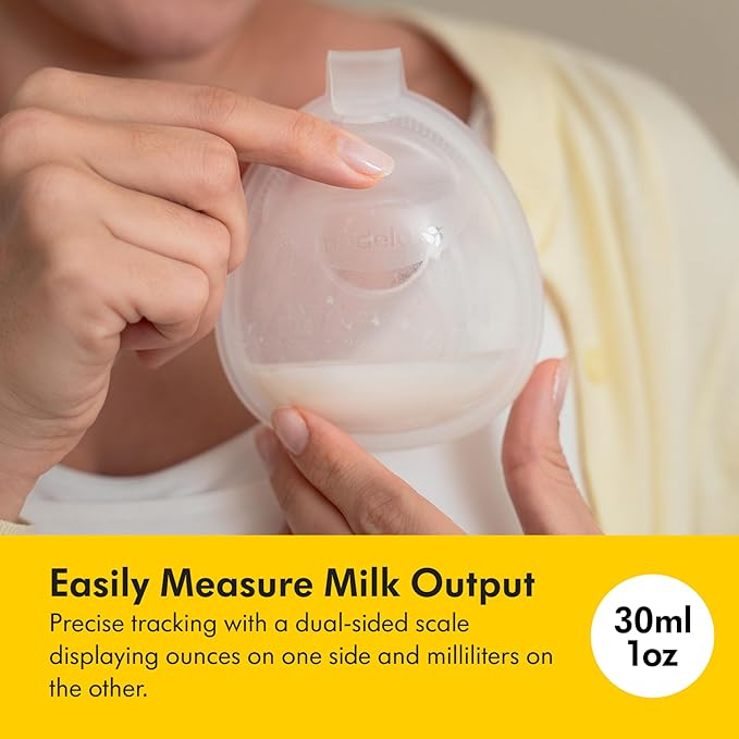 Medela in-Bra Breast Milk Collector, Leak-Proof Wearable Design with Flexible Plug, Anatomic Shape, Made Without BPA, Easy to Clean & Dishwasher Safe, 30 mL Capacity