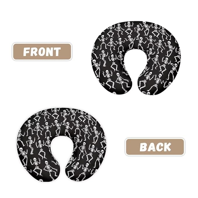 Skeleton Nursing Pillow Cover, Baby Shower Pillow Covers for Bottle and Breastfeeding, Breast Feeding Pillows for Babies Girls Boys
