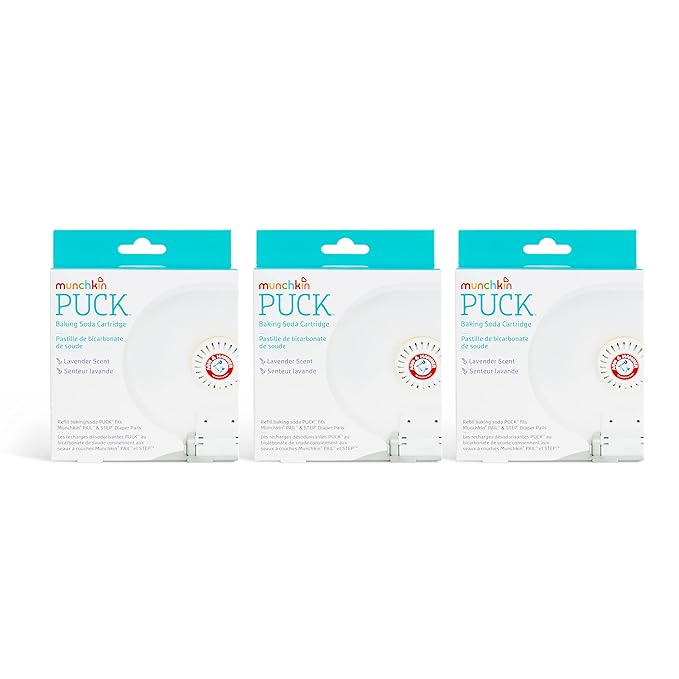 Munchkin® Refill Set for STEP™ and PAIL™ Diaper Pails - Includes 2 Arm & Hammer Diaper Pail Refill Rings and 3 PUCK™ Baking Soda Cartridges