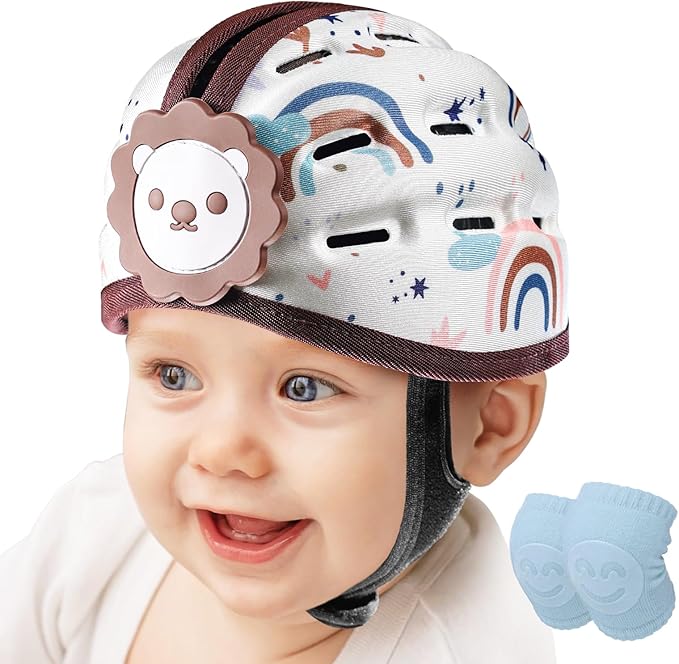 Baby Helmet for Crawling Walking - Breathable Baby Head Protector for 1-2 Years, Infant Safety Helmets for Toddler Walking, Expandable and Adjustable, Ultra-Lightweight