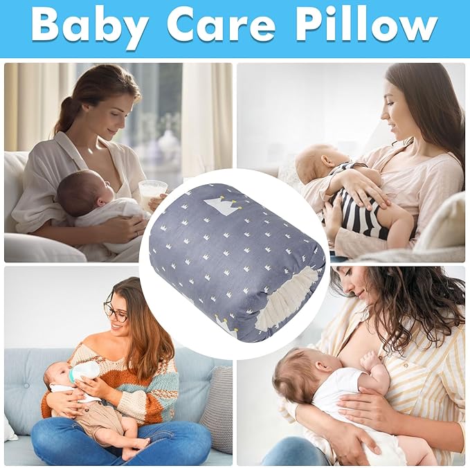 Baby Feeding Arm Pillow,Nursing Arm Pillows for Breastfeeding，Soft Cotton for Newborn, More Support for Mom and Baby,Portable and Washable,Ergonomic Nursing Essentials(Broadcrown)