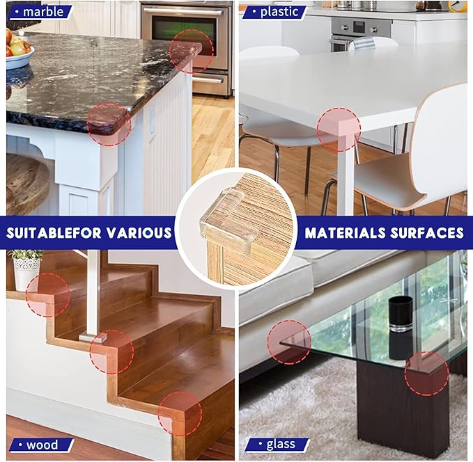 32 Pack Corner Protector Baby, Table Corner Protectors for Baby Corner Protector Guards Clear Corner Protectors for Furniture Corner Protectors Corner Guards Baby Proof Corner Covers Baby Safety