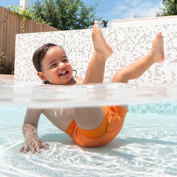 Splash About Happy Nappy Swim Diaper, Neon Orange, 6-12 Months