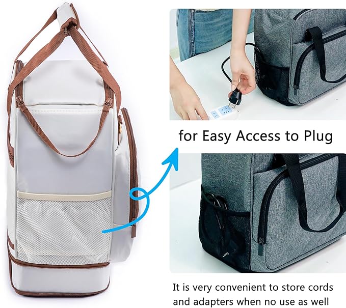SFYBYHEART Carrying Case Compatible with Baby Brezza Formula Pro Mini Baby Formula Mixer Machine Carrying Bag - Baby Formula Mixer Travel Bag with Pockets for Baby Essential, Pumps, Baby Bottles