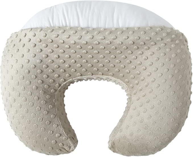 Baby Nursing Pillow Cover, Nursing Pillow Slipcovers for Breastfeeding Moms, Ultra-Soft Fit Standard Infant Nursing Pillows for Infant Newborn Baby Boy Girl (Tidal Foam)